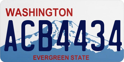 WA license plate ACB4434