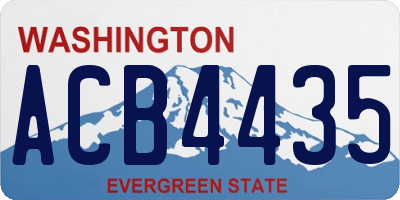 WA license plate ACB4435