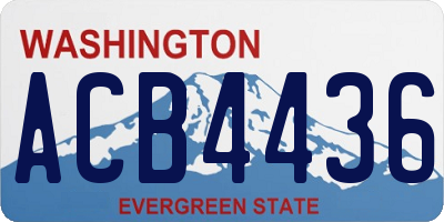 WA license plate ACB4436
