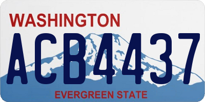 WA license plate ACB4437