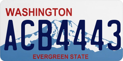 WA license plate ACB4443