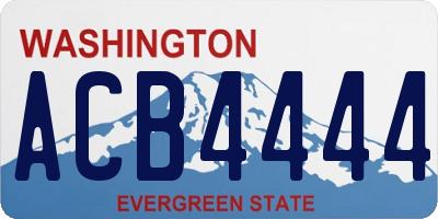 WA license plate ACB4444