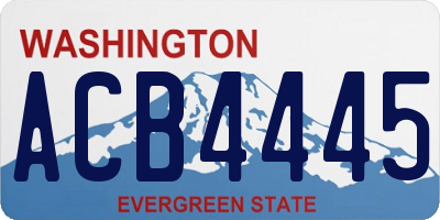 WA license plate ACB4445
