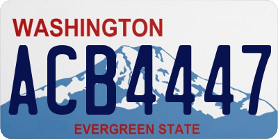 WA license plate ACB4447