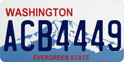 WA license plate ACB4449