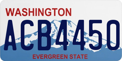 WA license plate ACB4450