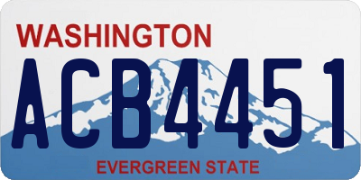 WA license plate ACB4451