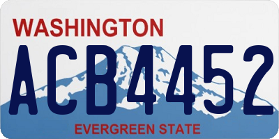 WA license plate ACB4452