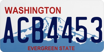 WA license plate ACB4453