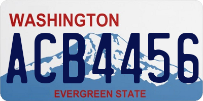 WA license plate ACB4456
