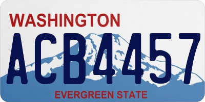 WA license plate ACB4457