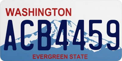 WA license plate ACB4459