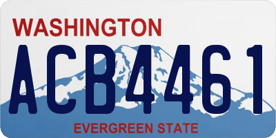 WA license plate ACB4461