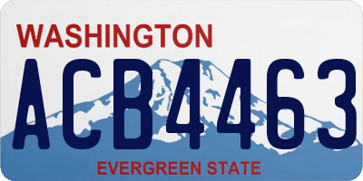 WA license plate ACB4463