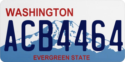WA license plate ACB4464