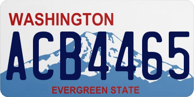 WA license plate ACB4465