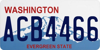 WA license plate ACB4466