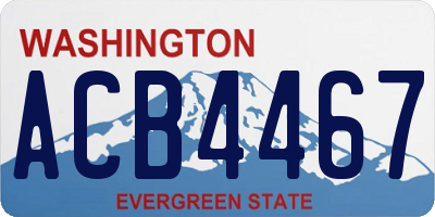 WA license plate ACB4467