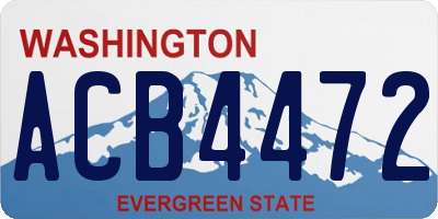 WA license plate ACB4472