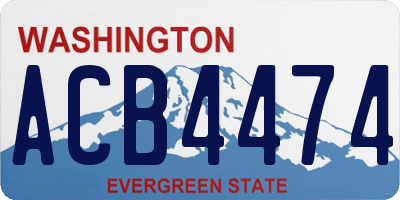 WA license plate ACB4474