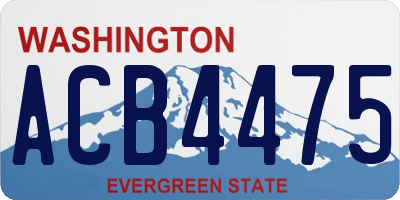 WA license plate ACB4475