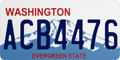 WA license plate ACB4476