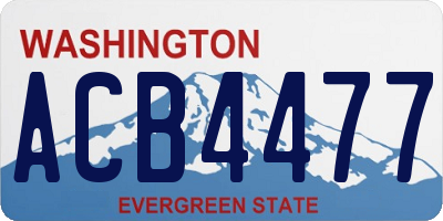 WA license plate ACB4477