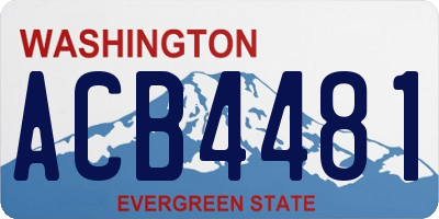 WA license plate ACB4481