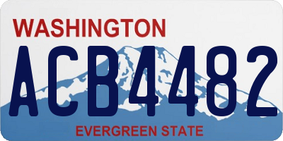 WA license plate ACB4482