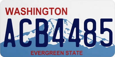 WA license plate ACB4485