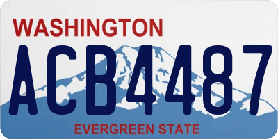 WA license plate ACB4487