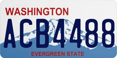 WA license plate ACB4488