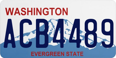 WA license plate ACB4489