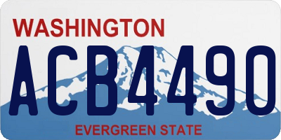 WA license plate ACB4490