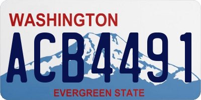 WA license plate ACB4491