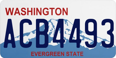 WA license plate ACB4493