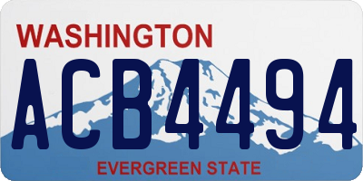 WA license plate ACB4494