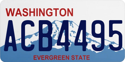 WA license plate ACB4495