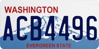 WA license plate ACB4496