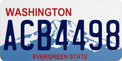 WA license plate ACB4498