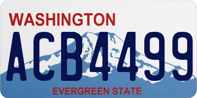 WA license plate ACB4499