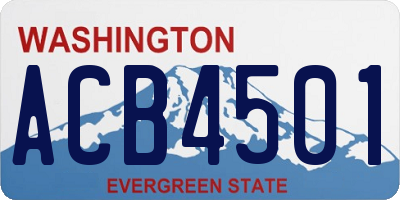 WA license plate ACB4501
