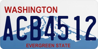 WA license plate ACB4512