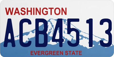 WA license plate ACB4513
