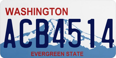 WA license plate ACB4514