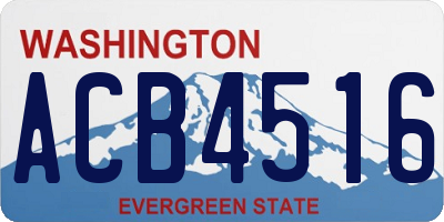 WA license plate ACB4516