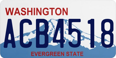 WA license plate ACB4518