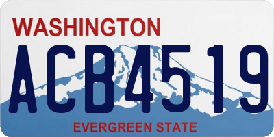 WA license plate ACB4519