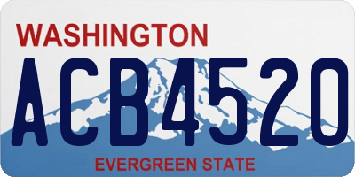 WA license plate ACB4520