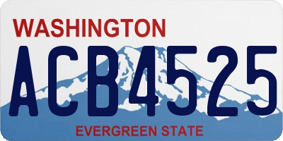 WA license plate ACB4525